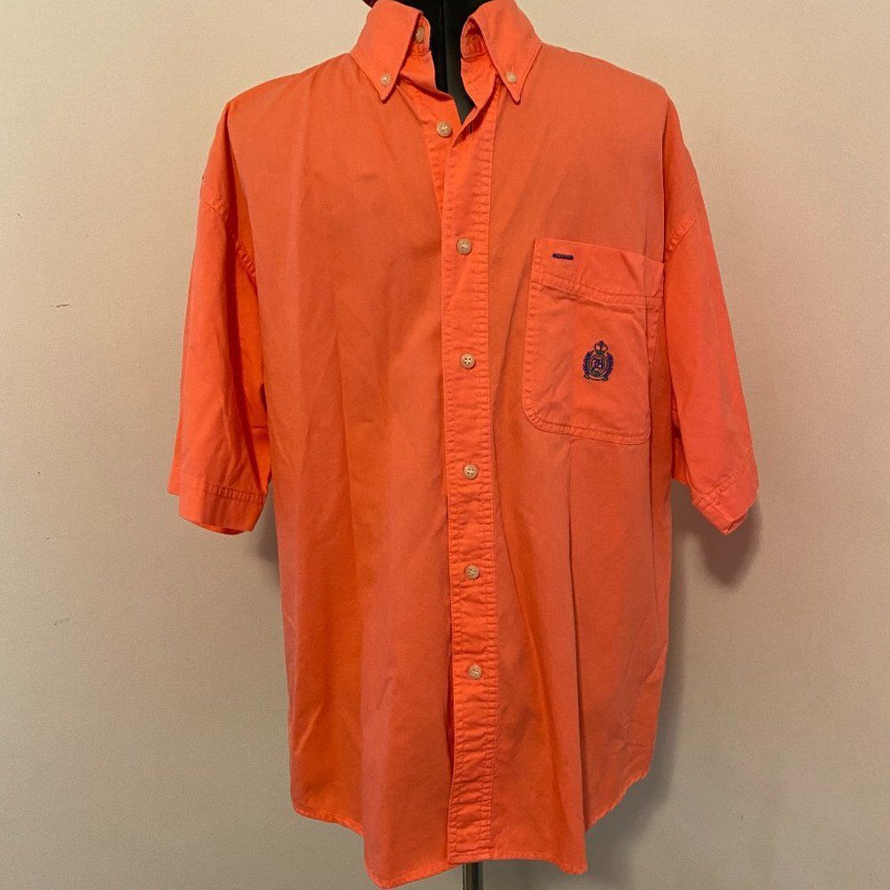 Bugle Boy 100% Cotton Short Sleeve Button Down Mens Shirt Size M